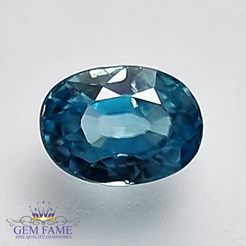 Blue Zircon1.52ct Gemstone Cambodia