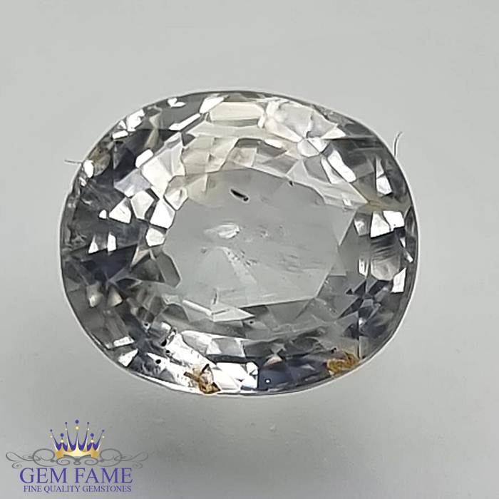 White Sapphire 3.12ct Gemstone Ceylon