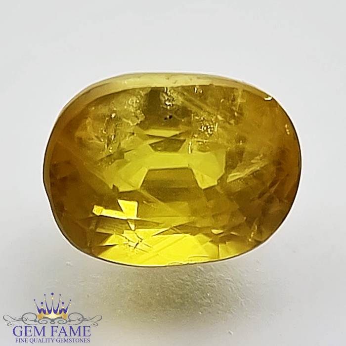 Yellow Sapphire 3.29ct Natural Gemstone Thailand