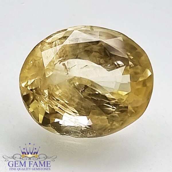 A vibrant yellow sapphire gemstone